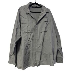 Guide Series Mens 3XL Gray Long Sleeve Vented Back Cotton Fishing Shirt 2342‎